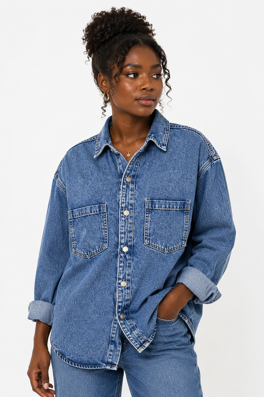 H&M Unisex denim shirt/loose jacket