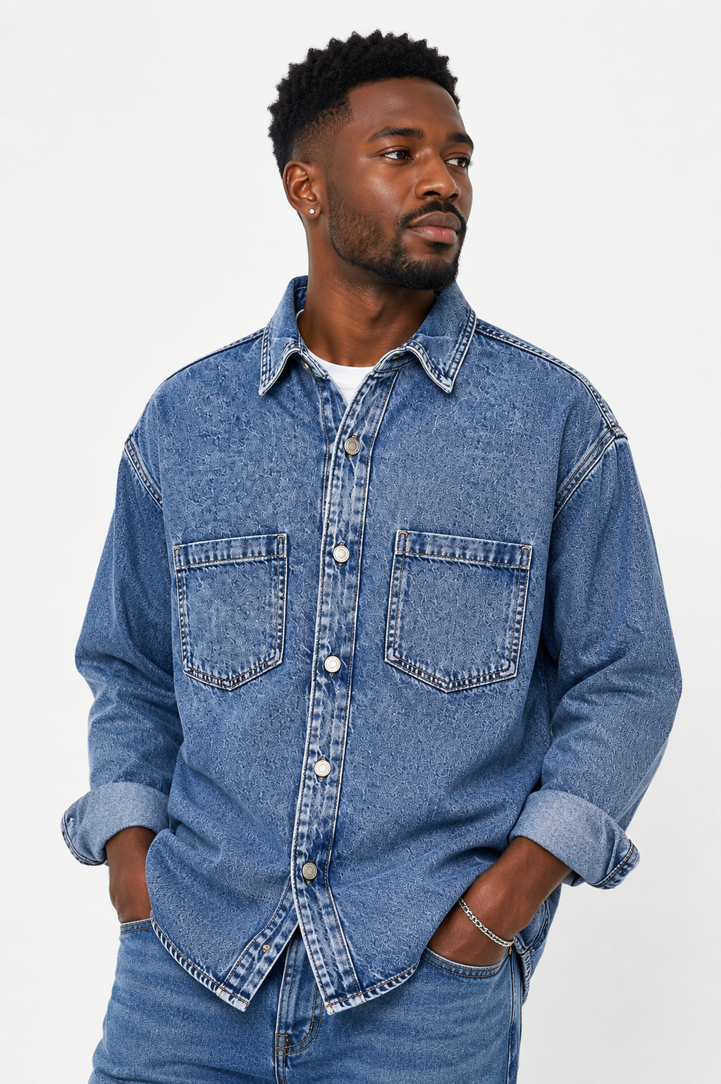 H&M Unisex denim shirt/loose jacket