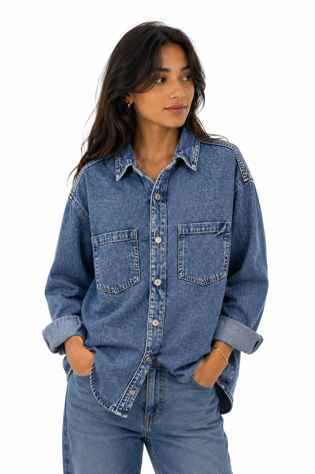 H&M Unisex denim shirt/loose jacket