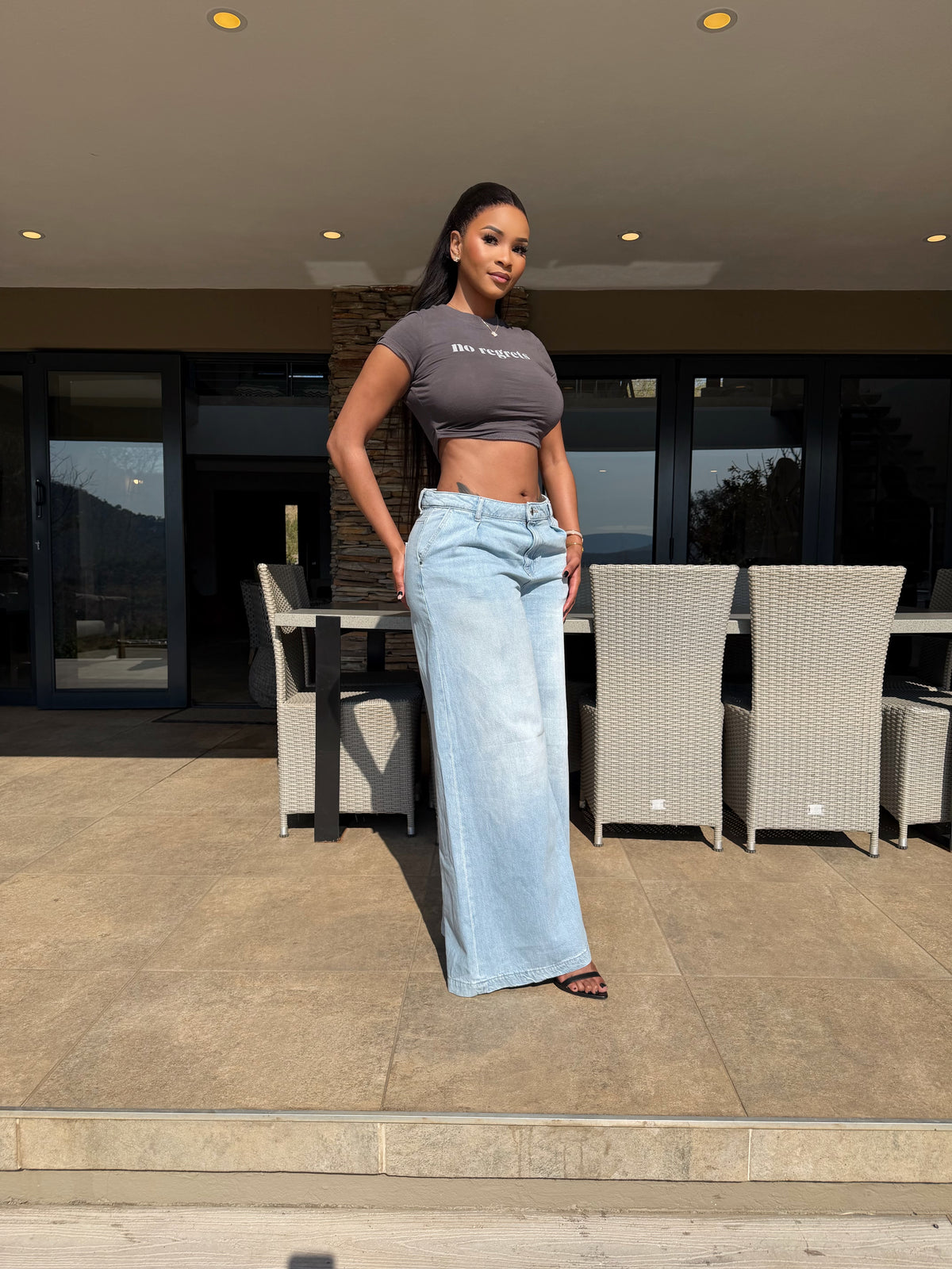 Primark blue wide leg jeans