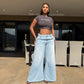 Primark blue wide leg jeans