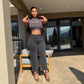 Denim cropped black jeans