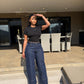 Primark blue wide-leg jeans