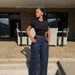 Primark blue wide-leg jeans
