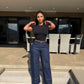 Primark blue wide-leg jeans