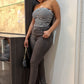 Kiabi dark grey high-rise skinny jeans