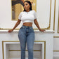 Gap high rise straight leg jeans