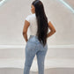 Gap high-rise blue skinny jeans