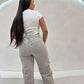 Mango Grey high-rise boyfriend jeans